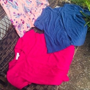 ♻️💕LOFT short sleeve cardigans. Pink and blue.